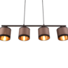 Κρεμαστό Φωτιστικό Trio Lighting 4xE14 Καφέ Χρώματος – R31554041