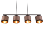 Κρεμαστό Φωτιστικό Trio Lighting 4xE14 Καφέ Χρώματος – R31554041