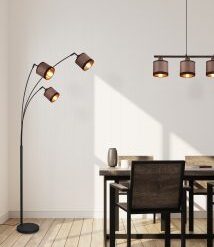 Κρεμαστό Φωτιστικό Trio Lighting 4xE14 Καφέ Χρώματος – R31554041