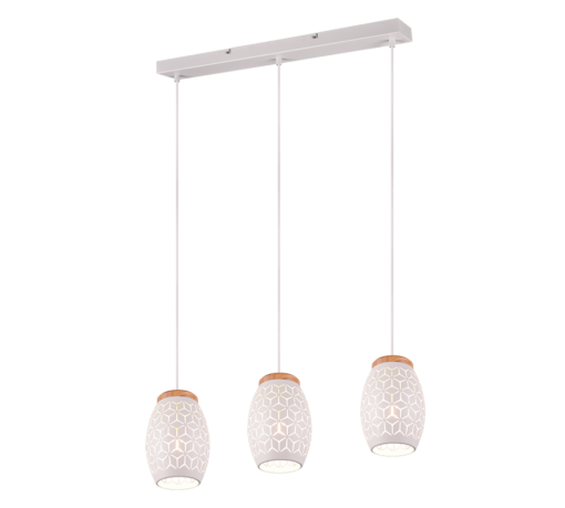 Κρεμαστό Φωτιστικό Trio Lighting 3xE27 Λευκού Χρώματος – R31573031