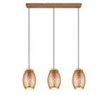 Κρεμαστό Φωτιστικό Trio Lighting 3xE27 Καφέ Χρώματος – R31573065
