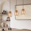 Κρεμαστό Φωτιστικό Trio Lighting 3xE27 Καφέ Χρώματος – R31573065