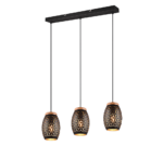 Κρεμαστό Φωτιστικό Trio Lighting 3xE27 Μαύρου Χρώματος – R31573080