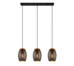 Κρεμαστό Φωτιστικό Trio Lighting 3xE27 Μαύρου Χρώματος – R31573080