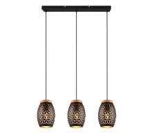 Κρεμαστό Φωτιστικό Trio Lighting 3xE27 Μαύρου Χρώματος – R31573080