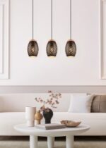 Κρεμαστό Φωτιστικό Trio Lighting 3xE27 Μαύρου Χρώματος – R31573080