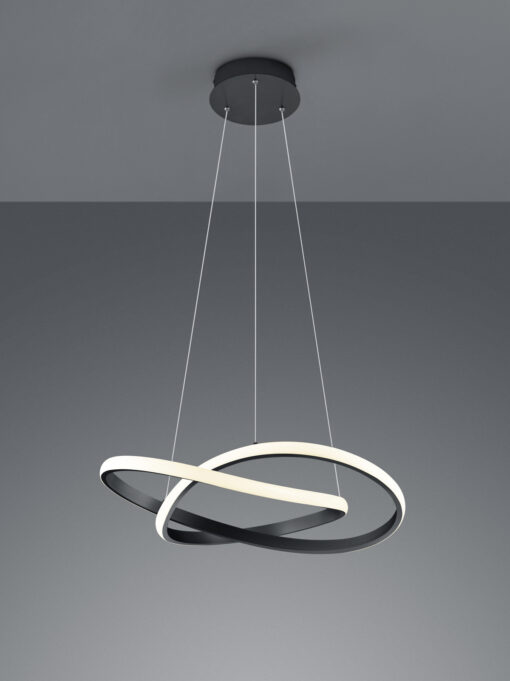 Κρεμαστό Φωτιστικό Reality LED 27W  Μαύρο Ματ Μεταλλικό Step Dimmable 2700lm 3000K  R32051132