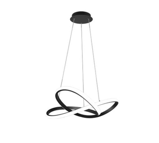 Κρεμαστό Φωτιστικό Reality COURSE  LED 27,5W  3150lm 4000K Μαύρο Ματ Μεταλλικό Step dimmable – R32051432