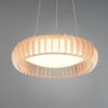 Κρεμαστό Φωτιστικό Λευκό με Ξύλο MONTE Reality LED 40W 4700lm CCT Dimmable με Τηλεχειριστήριο  – R32171930