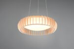 Κρεμαστό Φωτιστικό Λευκό με Ξύλο MONTE Reality LED 40W 4700lm CCT Dimmable με Τηλεχειριστήριο  – R32171930