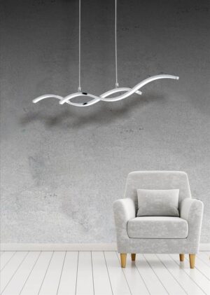 LED Κρεμαστό Φωτιστικό Cody 25W 2900lm 3000K Νικελ Reality – R32212100