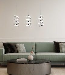 Κρεμαστό Φωτιστικό Trio Lighting LED 8W 4000K Χρωμίου Step Dimmable – R34183106