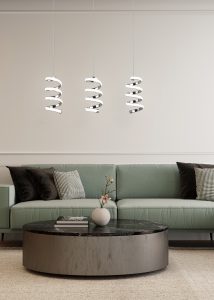 Κρεμαστό Φωτιστικό Trio Lighting LED 8W 4000K Χρωμίου Step Dimmable – R34183106