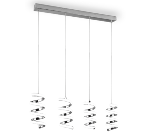 Κρεμαστό Φωτιστικό Trio Lighting LED 8W 4000K Χρωμίου Step Dimmable – R34184106