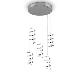 Κρεμαστό Φωτιστικό Trio Lighting LED 8W 4000K Χρωμίου Step Dimmable – R34185306