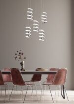 Κρεμαστό Φωτιστικό Trio Lighting LED 8W 4000K Χρωμίου Step Dimmable – R34185306