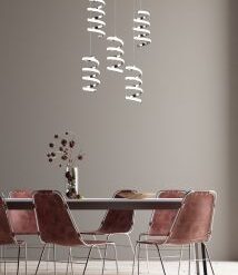 Κρεμαστό Φωτιστικό Trio Lighting LED 8W 4000K Χρωμίου Step Dimmable – R34185306