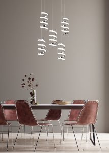 Κρεμαστό Φωτιστικό Trio Lighting LED 8W 4000K Χρωμίου Step Dimmable – R34185306