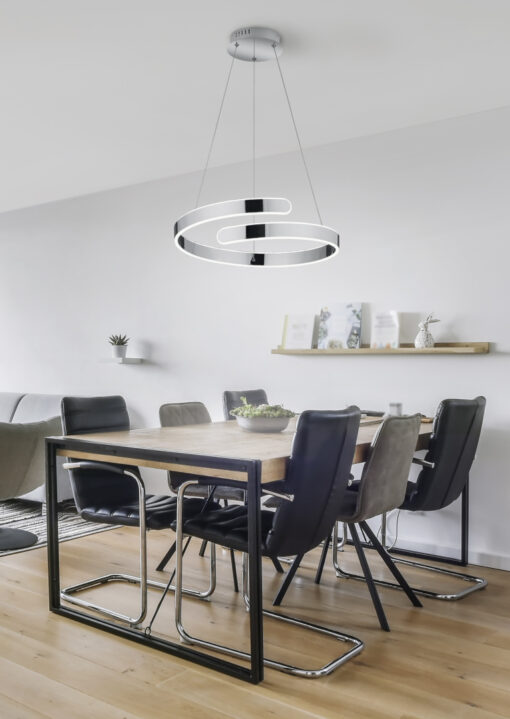 Κρεμαστό Φωτιστικό Reality PARMA   LED, 37W · 1x 4500lm, 4000K Χρώμιο Μεταλλικό   – R37071106
