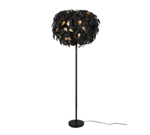 Φωτιστικό Δαπέδου Reality LEAVY  3x E14 Μαύρο Ματ Μεταλλικό   – R40463032