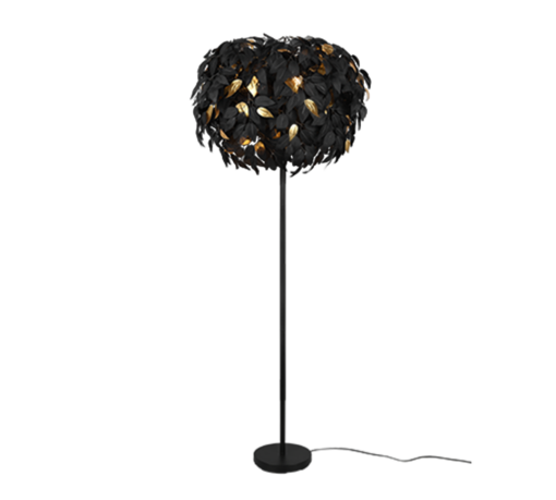 Φωτιστικό Δαπέδου Reality LEAVY  3x E14 Μαύρο Ματ Μεταλλικό   – R40463032