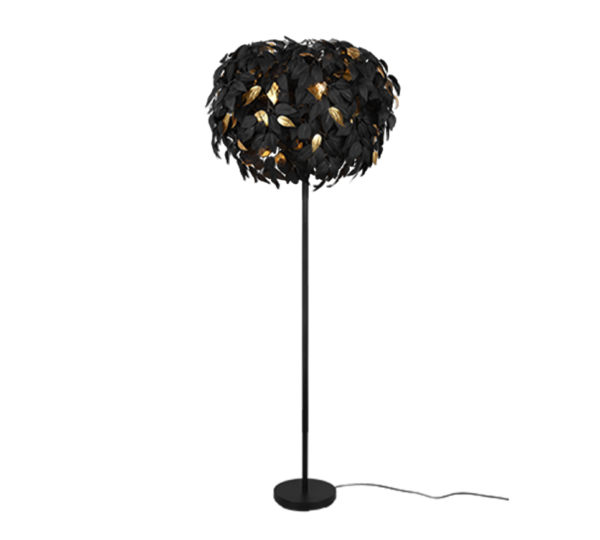 Φωτιστικό Δαπέδου Reality LEAVY  3x E14 Μαύρο Ματ Μεταλλικό   – R40463032