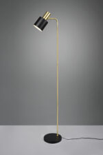 Φωτιστικό Δαπέδου Reality ADAM  1x E27 Schwarz-Gold Μεταλλικό   – R41041080