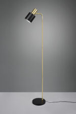 Φωτιστικό Δαπέδου Reality ADAM  1x E27 Schwarz-Gold Μεταλλικό   – R41041080