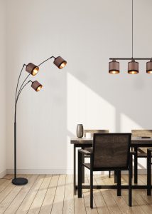 Φωτιστικό Δαπέδου Trio Lighting 3xE14 Καφέ Χρώματος – R41553041