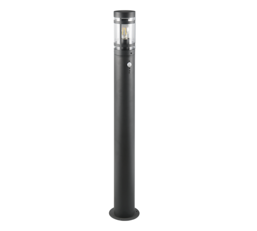 Φωτιστικό Κολωνάκι Κήπου Ανθρακί 100cm PALOMA 1x E27 με Ανιχνευτή Κίνησης IP44 Reality – R41719142