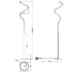 Φωτιστικό Δαπέδου Reality LED 11W  Νίκελ Ματ Μεταλλικό Dimmable 950lm 3000K  R42051107