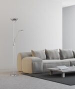 Φωτιστικό Δαπέδου SPOCK Reality LED 24W Νίκελ Ματ Μεταλλικό Dimmable 2200lm+500lm 3000K  R42292107