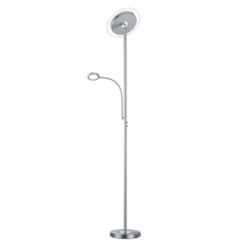 Φωτιστικό Δαπέδου Reality LED 18W  Νίκελ Ματ Μεταλλικό Dimmable 1700lm 3000K  R42752107
