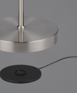 Επαναφορτίζομενο Φωτιστικό Δαπέδου Νίκελ Ματ MORENO LED Dimmable 3W 300lm CCT με Βάση Φόρτισης Reality – R44561107