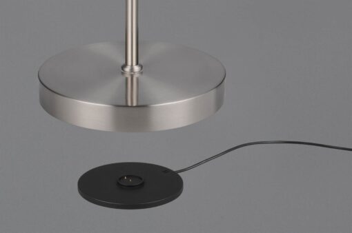 Επαναφορτίζομενο Φωτιστικό Δαπέδου Νίκελ Ματ MORENO LED Dimmable 3W 300lm CCT με Βάση Φόρτισης Reality – R44561107