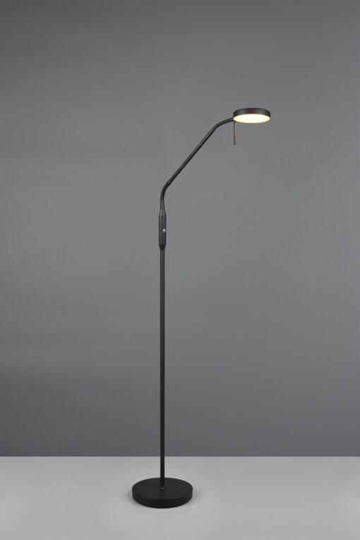 Επαναφορτίζομενο Φωτιστικό Δαπέδου Μαύρο Ματ MORENO LED Dimmable 3W 300lm CCT με Βάση Φόρτισης Reality – R44561132