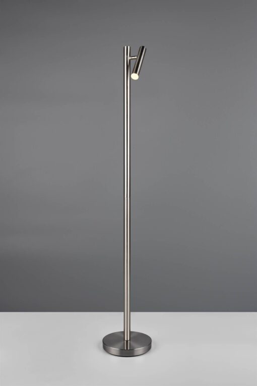 Επαναφορτίζομενο Φωτιστικό Δαπέδου Σποτ Νίκελ Ματ GOMEZ LED Dimmable 3W 300lm CCT με Βάση Φόρτισης Reality – R44571107