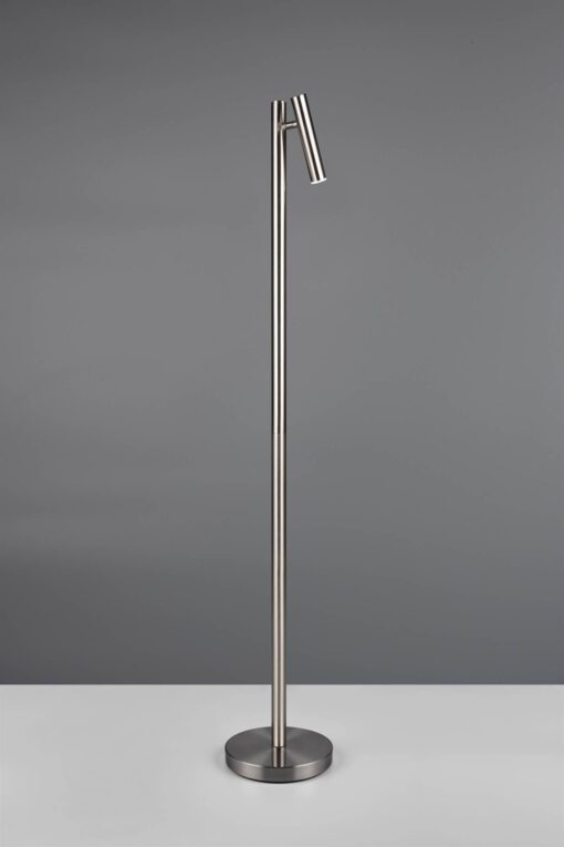 Επαναφορτίζομενο Φωτιστικό Δαπέδου Σποτ Νίκελ Ματ GOMEZ LED Dimmable 3W 300lm CCT με Βάση Φόρτισης Reality – R44571107