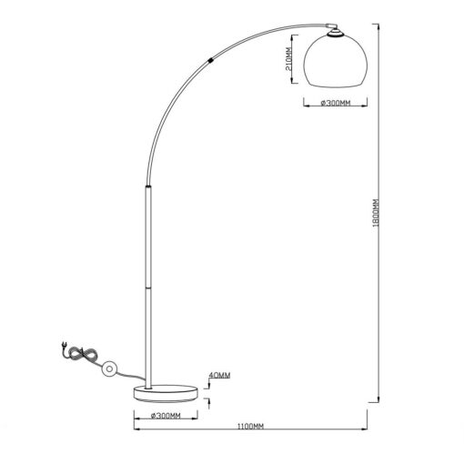 Φωτιστικό Δαπέδου Reality   E27 Χρώμιο Μεταλλικό    R46031006