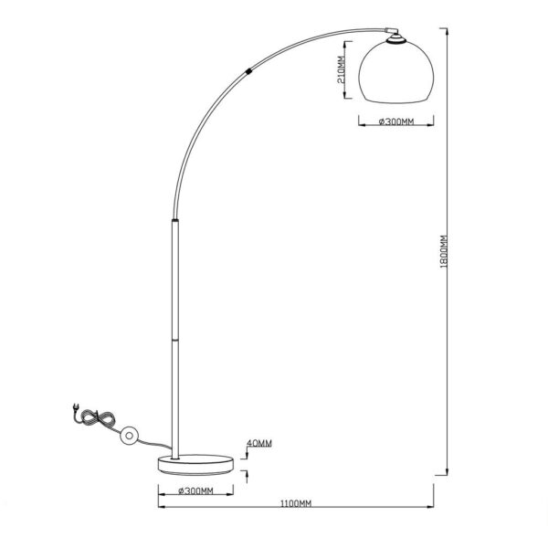 Φωτιστικό Δαπέδου Reality   E27 Χρώμιο Μεταλλικό    R46031006