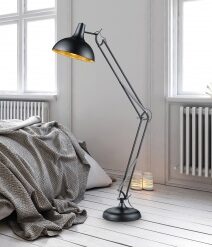 Φωτιστικό Δαπέδου Reality   E27 Μαύρο Ματ Μεταλλικό    R46061032
