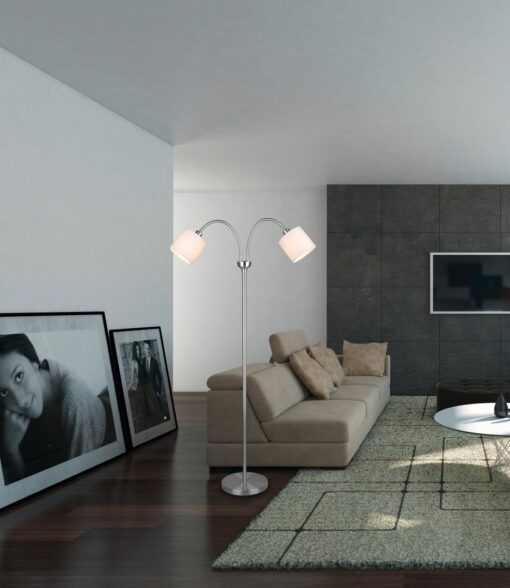 Φωτιστικό Δαπέδου Reality E14   Νίκελ Ματ Μεταλλικό    – R46332001