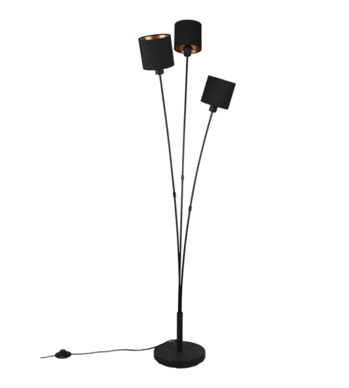 Φωτιστικό Δαπέδου Reality 3xE14   Μαύρο Ματ Μεταλλικό    – R46333979