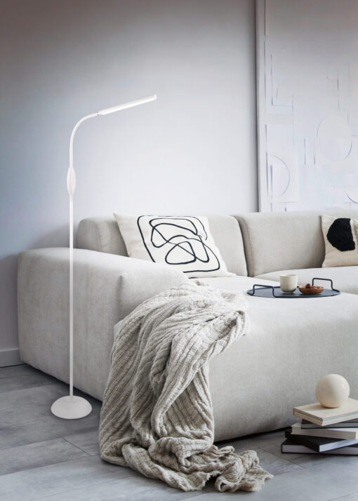 Φωτιστικό Δαπέδου Λευκό TORO Reality LED 5W CCT 700lm Dimmable Αφής – R47641101