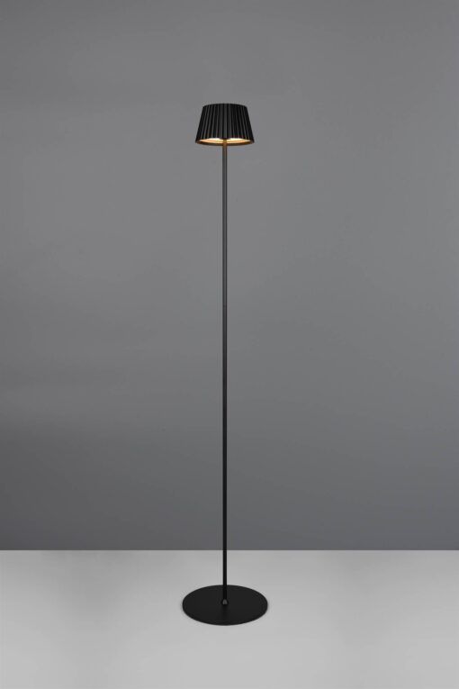 Επαναφορτιζόμενο Φωτιστικό Δαπέδου Μαύρο Ματ SUAREZ LED 1.5W 200lm 3000Κ Dimmable Αφής IP44 Reality – R47706132