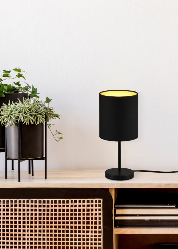 Επιτραπέζιο Φωτιστικό Reality JERRY  1x E14 Schwarz-Gold Μεταλλικό   – R50491080