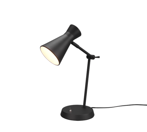 Επιτραπέζιο Φωτιστικό Reality ENZO  1x E27 Μαύρο Ματ Μεταλλικό   – R50781032