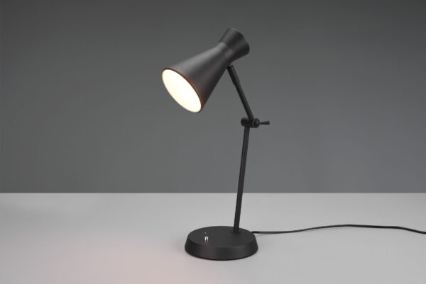 Επιτραπέζιο Φωτιστικό Reality ENZO  1x E27 Μαύρο Ματ Μεταλλικό   – R50781032