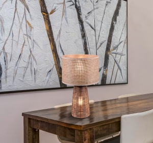 Πορτατιφ Reality E27 Καφέ Rattan  – R50972026