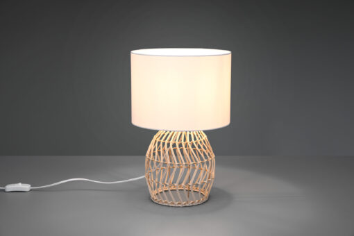 Επιτραπέζιο Φωτιστικό Reality RIKE  1x E27 Φυσικό Rattan   – R51131036